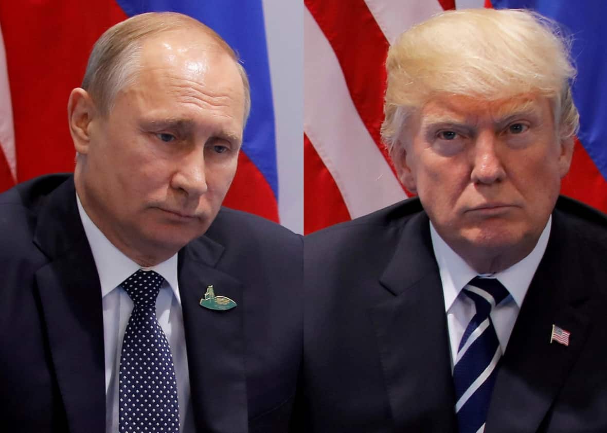 Pictures of Putin and Trump Side By Side