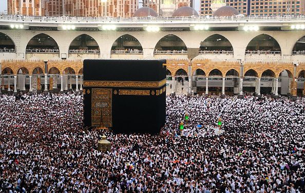 Hajj Pilgrims Pray Around The Kaaba
