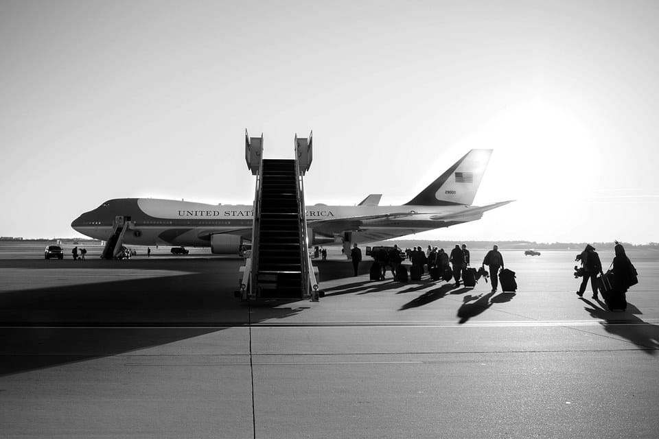 White House Press Corps Boarding Air Force One