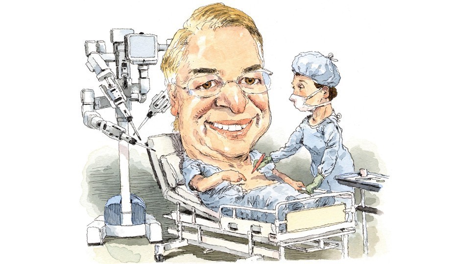 Illustration Of Larry In Surgery